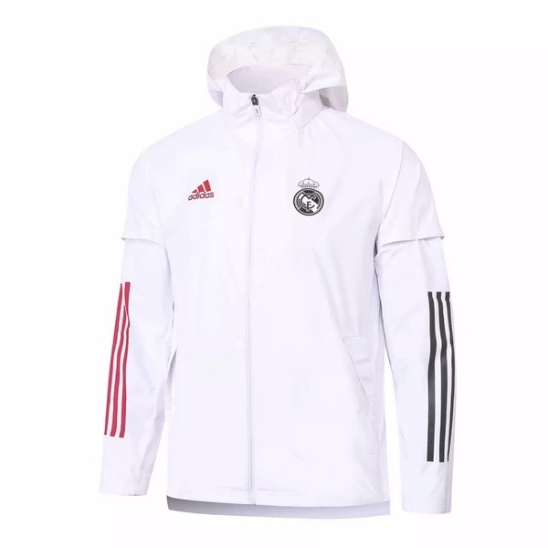 Giacca Calcio a vento Real Madrid 20/21 Bianco